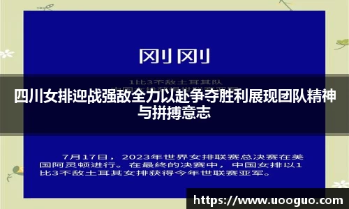 四川女排迎战强敌全力以赴争夺胜利展现团队精神与拼搏意志